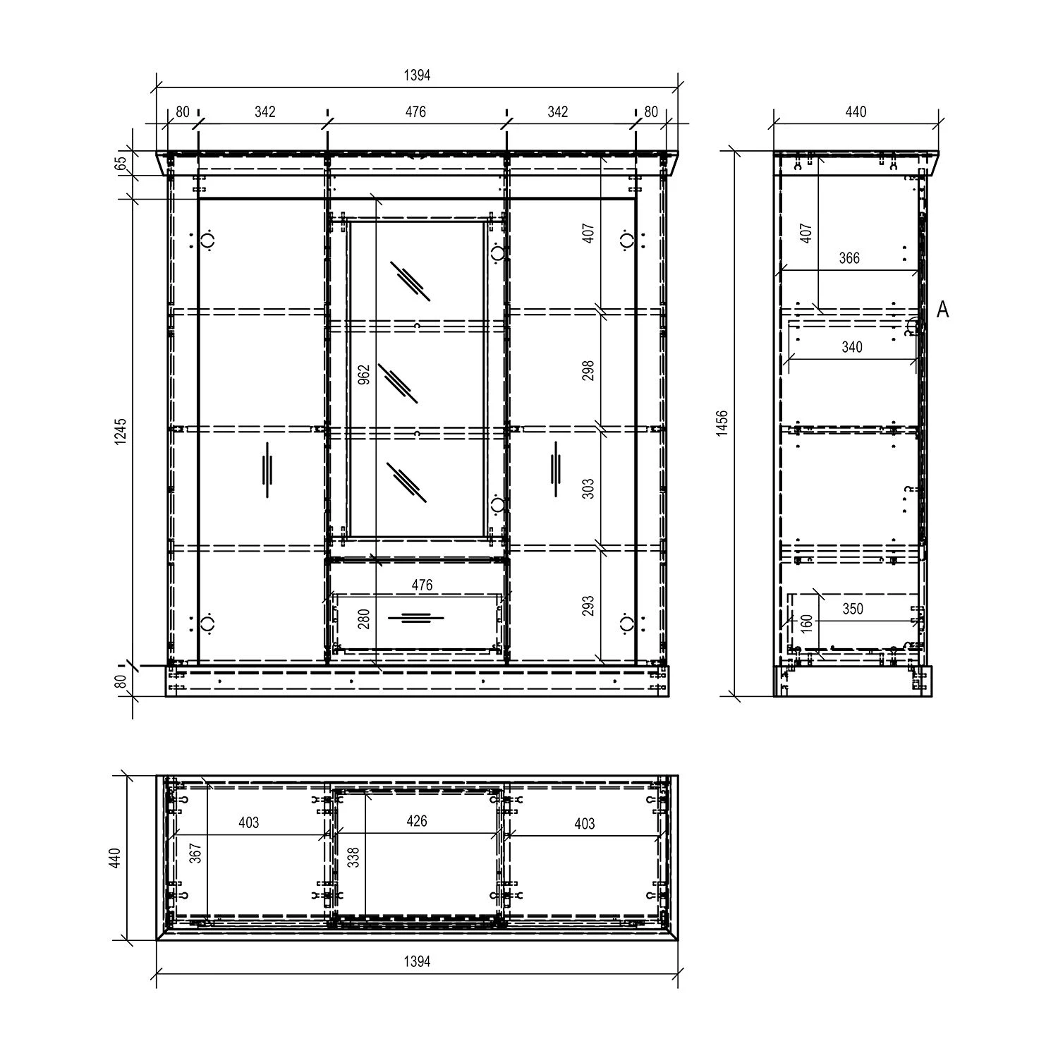 Ridgevalley Buffet haut Lewk IV - Imitation pin blanc / Imitation pin 9 Ridgevalley Buffet haut Lewk IV - Imitation pin blanc / Imitation pin – Image 9