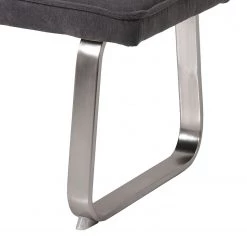 Loftscape Banc Roby II - Tissu / Acier - Anthracite / Imitation acier inoxydable -ÉcoMaison Soldes 1000138388 181108 10442306 GALLERYIMAGES P000000001000138388