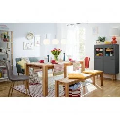 Mørteens Buffet haut Lindholm II - Partiellement en chêne massif - Gris -ÉcoMaison Soldes 1000139416 190116 09553500014 MOOD GALLERYIMAGES P000000001000139416 mood