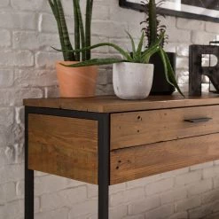 Ars manufacti Console Grasby - Pin massif / Métal - Pin / Noir -ÉcoMaison Soldes 1000147156 190730 13021900011 MOOD DETAILS P000000001000147156 mood