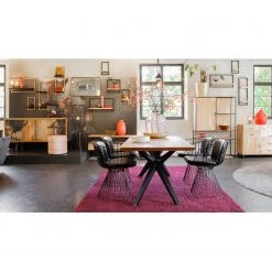 Red Living Étagère Mello IV - Acacia massif - Acacia naturel / Noir -ÉcoMaison Soldes 1000150345 181212 12361800007 GALLERYIMAGES P000000001000150345