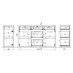 Germania Buffet Nerola - Blanc / Imitation chêne de Navarre -ÉcoMaison Soldes 1000150711 190104 11554500025 GALLERYIMAGES P000000001000150711