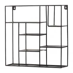 Norrwood Étagère murale Mirwart I - Acier - Noir