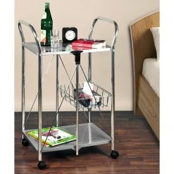 WENKO Desserte Sunny - Métal - Argenté -ÉcoMaison Soldes 1000160249 190215 07293400038 GALLERYIMAGES P000000001000160249