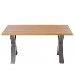 Ars manufacti Table Woodha X - Hêtre - Largeur : 160 cm - Sans rallonge - Argenté -ÉcoMaison Soldes 1000162667 190809 06334800987 DETAILS P000000001000162667