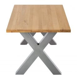 Ars manufacti Table Woodha X - Hêtre - Largeur : 160 cm - Sans rallonge - Argenté -ÉcoMaison Soldes 1000162667 190809 06334800988 DETAILS P000000001000162667