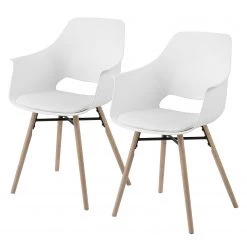 Mørteens Chaises à accoudoirs Camara (lot de 2) - Blanc