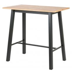 Ars manufacti Table haute Berrara - Chêne sauvage / Noir