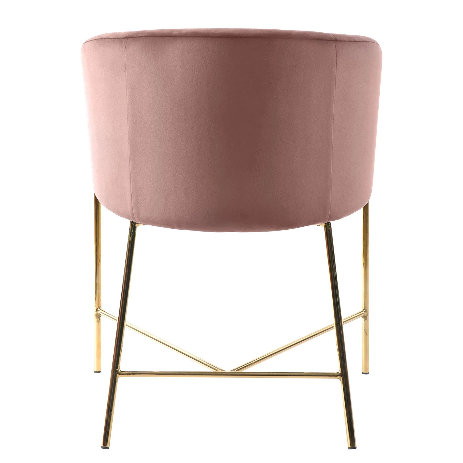 Jack & Alice Chaise à accoudoirs Norwen II - Velours/ Métal - Rose vieilli 5 Jack & Alice Chaise à accoudoirs Norwen II - Velours/ Métal - Rose vieilli – Image 5