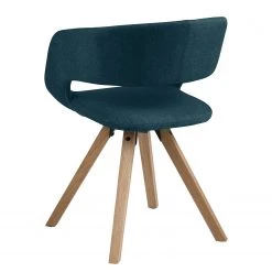 Mørteens Chaise à accoudoirs Buggio - Tissu / Hévéa massif - Tissu Cors: Bleu jean - 1 chaise -ÉcoMaison Soldes 1000164526 190315 07573200020 GALLERYIMAGES P000000001000164526