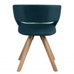 Mørteens Chaise à accoudoirs Buggio - Tissu / Hévéa massif - Tissu Cors: Bleu jean - 1 chaise -ÉcoMaison Soldes 1000164526 190315 07573200021 GALLERYIMAGES P000000001000164526