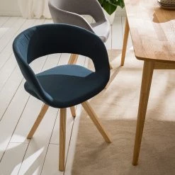 Mørteens Chaise à accoudoirs Buggio - Tissu / Hévéa massif - Tissu Cors: Bleu jean - 1 chaise -ÉcoMaison Soldes 1000164526 210208 08242400033 MOOD DETAILS P000000001000164526 mood