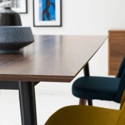 Mørteens Table Gjora - Partiellement en hévéa massif - Noyer / Noir -ÉcoMaison Soldes 1000164590 210120 16170100006 DETAILS P000000001000164590