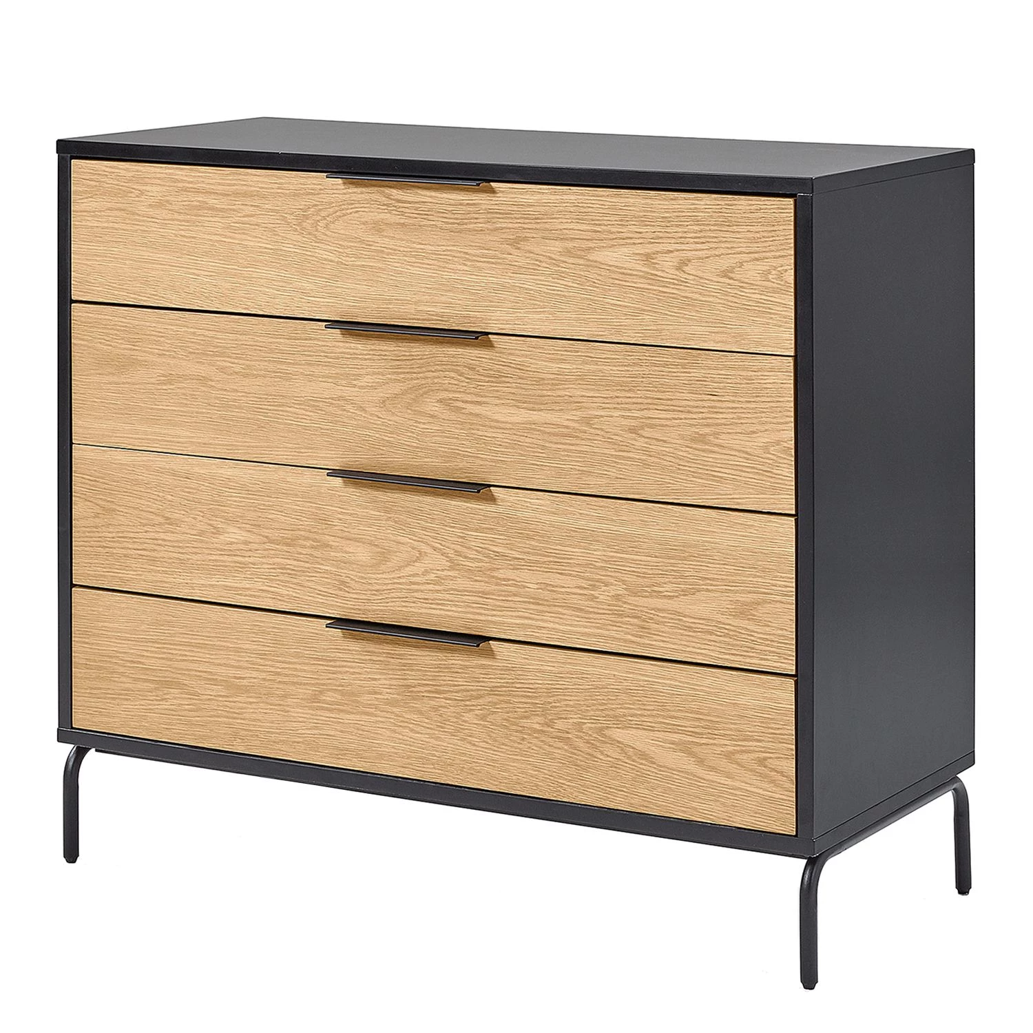 Norrwood Commode Ceduna - Chêne / Noir mat 1 Norrwood Commode Ceduna - Chêne / Noir mat