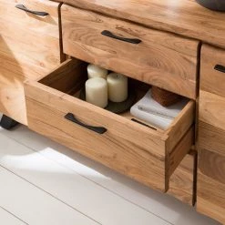 Ars Natura Buffet Vardo - Acacia massif / Métal - Acacia / Noir -ÉcoMaison Soldes 1000166791 191030 08503100007 DETAILS P000000001000166791