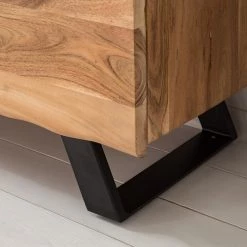 Ars Natura Buffet Vardo - Acacia massif / Métal - Acacia / Noir -ÉcoMaison Soldes 1000166791 191030 08503100010 DETAILS P000000001000166791