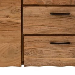 Ars Natura Buffet Vardo - Acacia massif / Métal - Acacia / Noir -ÉcoMaison Soldes 1000166791 200124 09383000012 DETAILS P000000001000166791