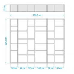 Loftscape Bibliothèque Emporior IV - Imitation chêne de Sonoma - Largeur : 260 cm 7 Loftscape Bibliothèque Emporior IV - Imitation chêne de Sonoma - Largeur : 260 cm -ÉcoMaison Soldes 1000167457 190507 15565300006 GALLERYIMAGES P000000001000167457