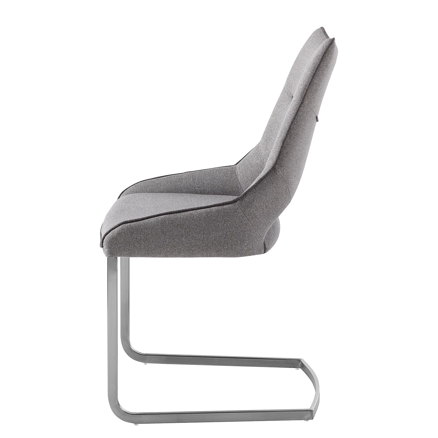 Fredriks Chaises cantilever Nidri (lot de 2) - Tissage à plat / Acier inoxydable - Gris clair 5 Fredriks Chaises cantilever Nidri (lot de 2) - Tissage à plat / Acier inoxydable - Gris clair – Image 5