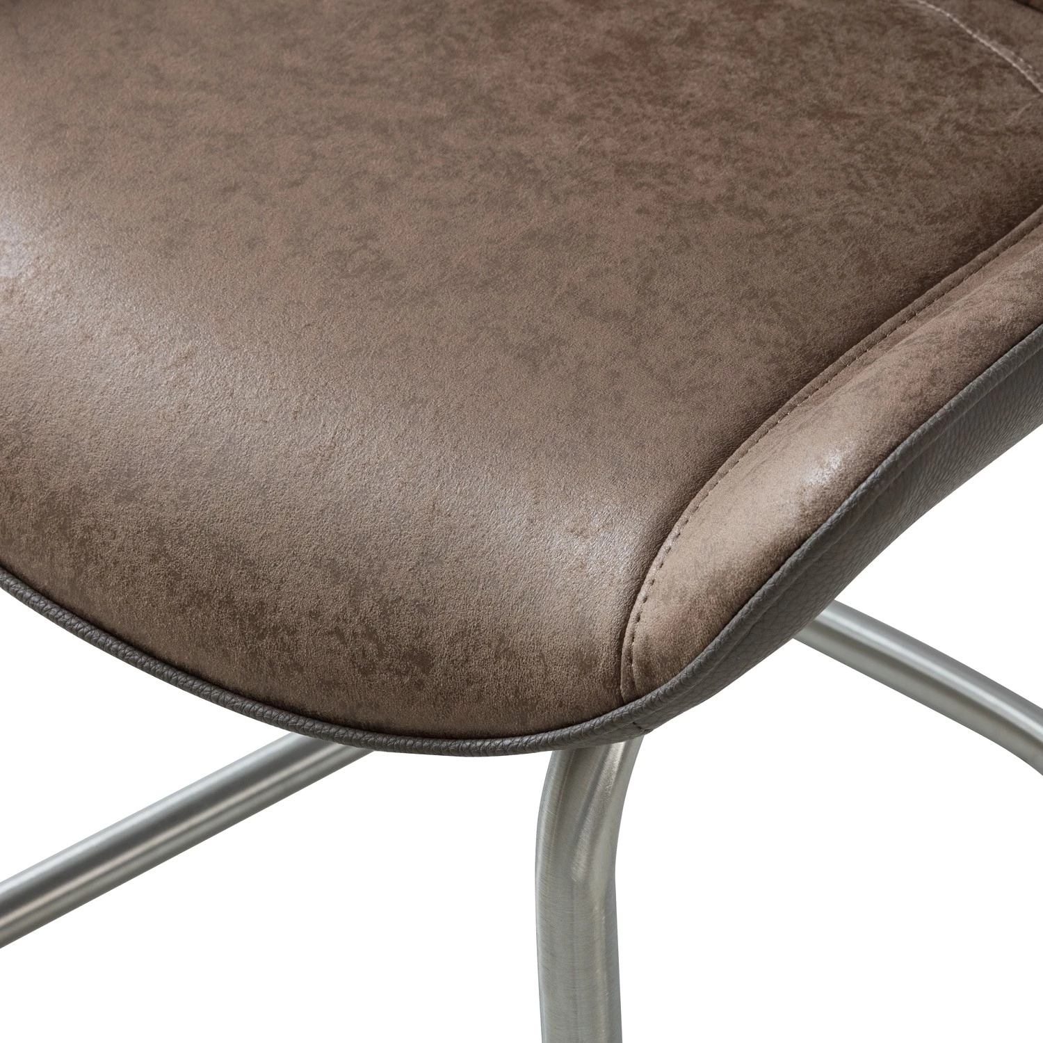 Fredriks Chaises cantilever Saval III (lot de 2) - Imitation cuir / Acier inoxydable - Marron vintage 9 Fredriks Chaises cantilever Saval III (lot de 2) - Imitation cuir / Acier inoxydable - Marron vintage – Image 9