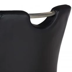 Fredriks Chaises cantilever Ratos (lot de 2) - Imitation cuir / Acier inoxydable - Noir -ÉcoMaison Soldes 1000169678 220404 034 DETAILS P000000001000169678