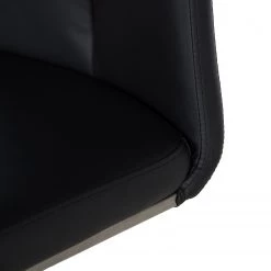 Fredriks Chaises cantilever Ratos (lot de 2) - Imitation cuir / Acier inoxydable - Noir -ÉcoMaison Soldes 1000169678 220404 037 DETAILS P000000001000169678