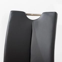 Fredriks Chaises cantilever Ratos (lot de 2) - Imitation cuir / Acier inoxydable - Noir -ÉcoMaison Soldes 1000169678 220819 030 DETAILS P000000001000169678