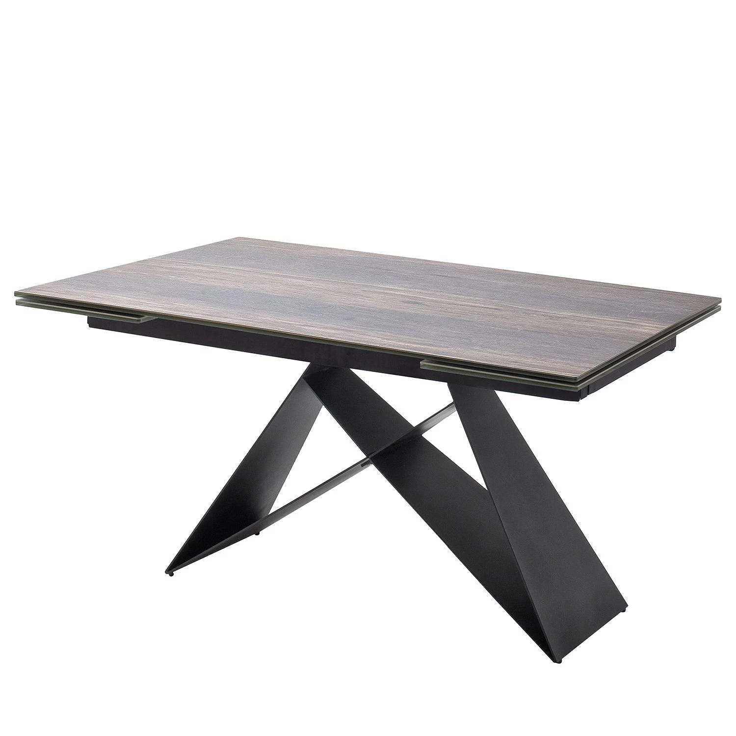 Fredriks Table Pinna - Céramique et verre / Métal - Noir mat - Imitation chêne foncé 1 Fredriks Table Pinna - Céramique et verre / Métal - Noir mat - Imitation chêne foncé