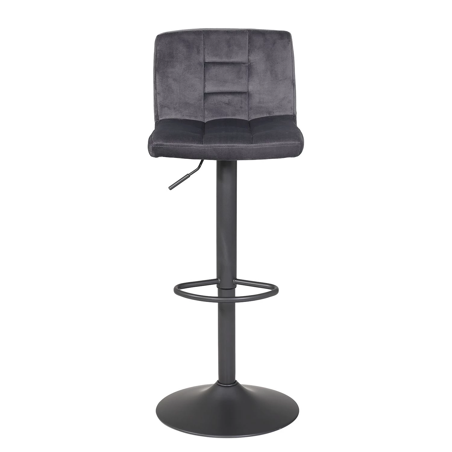 Loftscape Chaises de bar Irma (lot de 2) - Velours / Acier - Gris 2 Loftscape Chaises de bar Irma (lot de 2) - Velours / Acier - Gris – Image 2