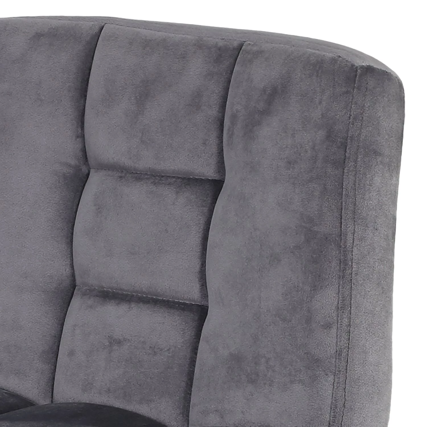 Loftscape Chaises de bar Irma (lot de 2) - Velours / Acier - Gris 6 Loftscape Chaises de bar Irma (lot de 2) - Velours / Acier - Gris – Image 6