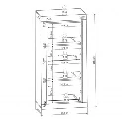 Loftscape Vitrine murale Curlewis - Blanc brillant / Anthracite -ÉcoMaison Soldes 1000171309 190424 07575300008 GALLERYIMAGES P000000001000171309