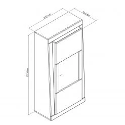 Loftscape Vitrine murale Curlewis - Blanc brillant / Anthracite -ÉcoMaison Soldes 1000171309 190424 07575400009 GALLERYIMAGES P000000001000171309