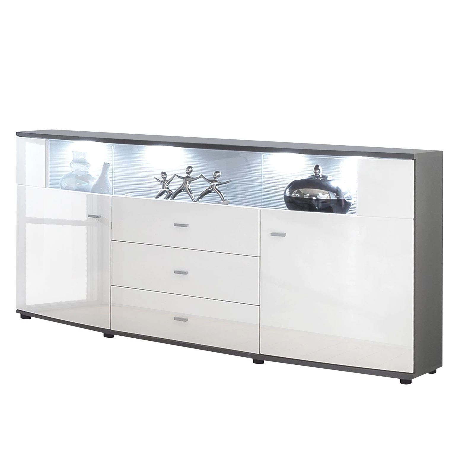 Loftscape Buffet Mury - Blanc brillant / Anthracite 1 Loftscape Buffet Mury - Blanc brillant / Anthracite