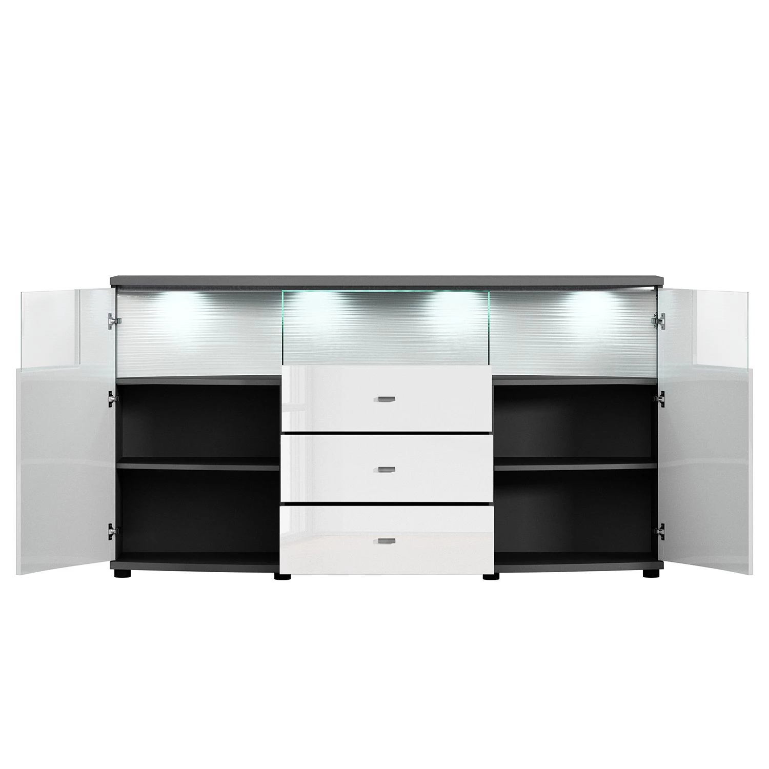 Loftscape Buffet Mury - Blanc brillant / Anthracite 3 Loftscape Buffet Mury - Blanc brillant / Anthracite – Image 3
