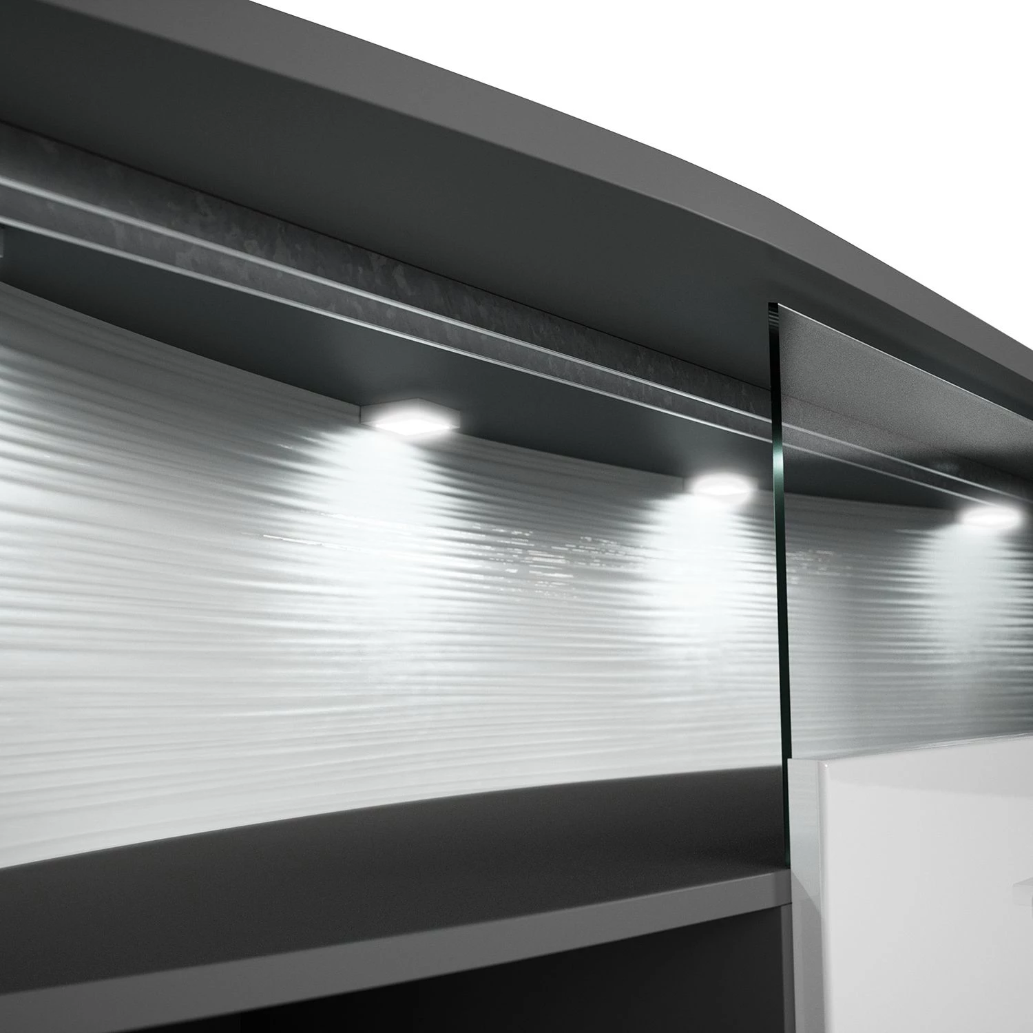 Loftscape Buffet Mury - Blanc brillant / Anthracite 4 Loftscape Buffet Mury - Blanc brillant / Anthracite – Image 4