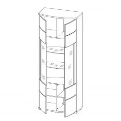 Loftscape Vitrine Mury - Blanc brillant / Anthracite -ÉcoMaison Soldes 1000171348 190424 07580300240 GALLERYIMAGES P000000001000171348