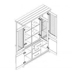 Ridgevalley Vaisselier Touros - Pin massif - Pin blanc / Gris -ÉcoMaison Soldes 1000171357 190424 07580500295 GALLERYIMAGES P000000001000171357