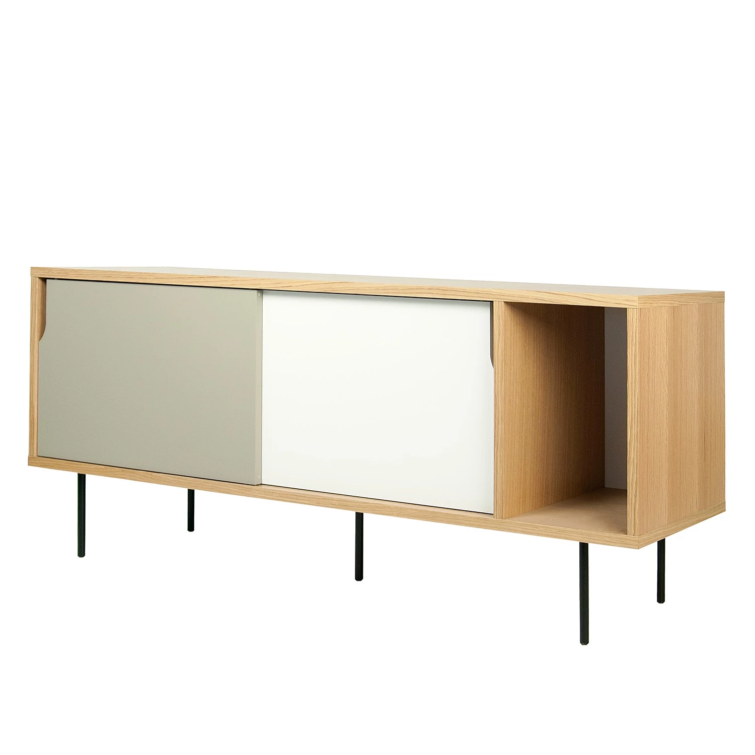 Temahome Buffet Noa II - Blanc / Gris minéral - Chêne 1 Temahome Buffet Noa II - Blanc / Gris minéral - Chêne
