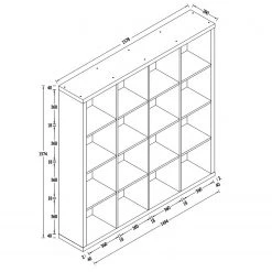 KiYDOO Étagère Shelfy II - Imitation chêne de Sonoma - Largeur : 158 cm -ÉcoMaison Soldes 1000173850 191106 15233200024 SKETCH DETAILS P000000001000173850 sketch
