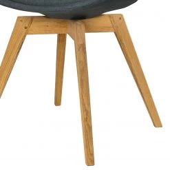 Tenzo Chaises Gina II (lot de 2) - Tissu / Chêne massif - Anthracite / Chêne -ÉcoMaison Soldes 1000175506 190614 06463700012 GALLERYIMAGES P000000001000175506