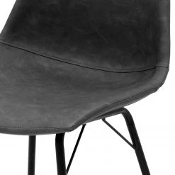 Tenzo Chaises capitonnées Alice (lot de 2) - Tissu / Métal - Chrome - Anthracite -ÉcoMaison Soldes 1000175519 200130 06014500004 DETAILS P000000001000175519