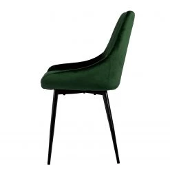 Tenzo Chaises capitonnées Lex (lot de 2) - Velours / Fer - Noir - Vert -ÉcoMaison Soldes 1000175521 190614 06464000064 GALLERYIMAGES P000000001000175521