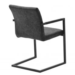 Ars manufacti Chaise à accoudoirs Finga I - Imitation cuir / Acier - Noir mat - Cuir synthétique Kasai: Gris - Noir 10 Ars manufacti Chaise à accoudoirs Finga I - Imitation cuir / Acier - Noir mat - Cuir synthétique Kasai: Gris - Noir -ÉcoMaison Soldes 1000176441 190704 15303100031 DETAILS P000000001000176441