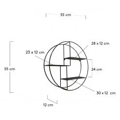 Red Living Étagère murale Petrela - Métal - Noir -ÉcoMaison Soldes 1000176569 190612 11443600004 GALLERYIMAGES P000000001000176569