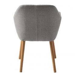 Mørteens Chaise à accoudoirs Amalis - Tissu / Chêne massif - Gris / Chêne -ÉcoMaison Soldes 1000176578 191017 10280500011 DETAILS P000000001000176578