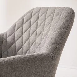 Mørteens Chaise à accoudoirs Amalis - Tissu / Chêne massif - Gris / Chêne -ÉcoMaison Soldes 1000176578 200212 11371700007 DETAILS P000000001000176578