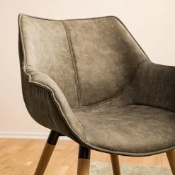 Ars manufacti Chaise à accoudoirs Kantii I - Microfibre / Chêne massif - Gris silex vintage - 1 chaise 15 Ars manufacti Chaise à accoudoirs Kantii I - Microfibre / Chêne massif - Gris silex vintage - 1 chaise -ÉcoMaison Soldes 1000176705 200302 11494000010 DETAILS P000000001000176705