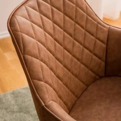 Mørteens Chaise à accoudoirs Pori II - Imitation cuir / Chêne massif - Marron - 1 chaise 20 Mørteens Chaise à accoudoirs Pori II - Imitation cuir / Chêne massif - Marron - 1 chaise -ÉcoMaison Soldes 1000176717 200302 15293500005 DETAILS P000000001000176717