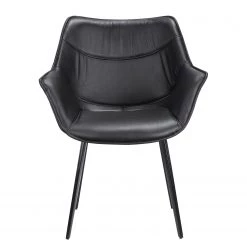 Studio Copenhagen Chaise de salle à manger Balimo - Cuir véritable / Métal - Noir -ÉcoMaison Soldes 1000176738 190614 12073400231 GALLERYIMAGES P000000001000176738