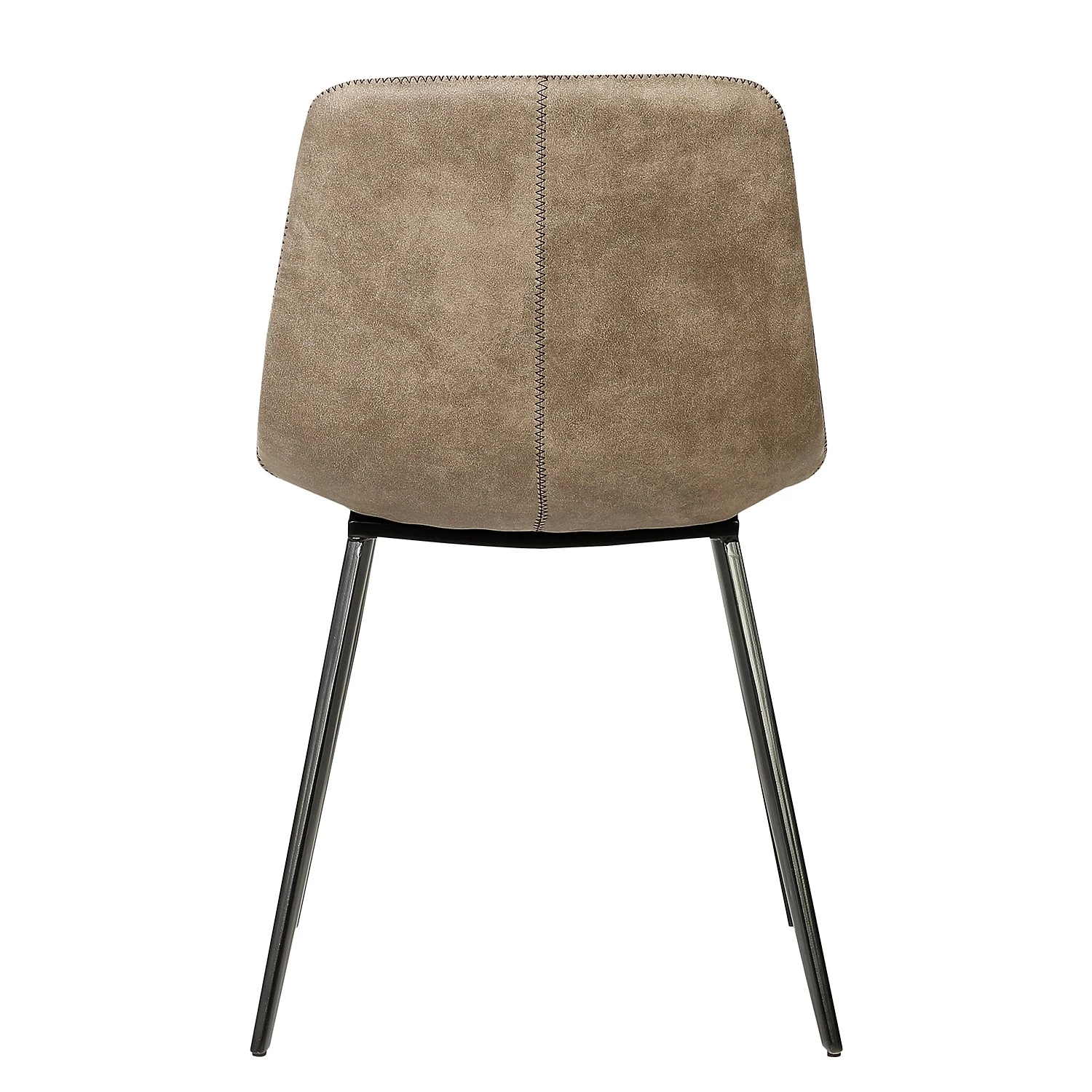 Ars manufacti Chaises Teini (lot de 2) - microfibre / Acier - Microfibre Colby: Cappuccino vintage 5 Ars manufacti Chaises Teini (lot de 2) - microfibre / Acier - Microfibre Colby: Cappuccino vintage – Image 5